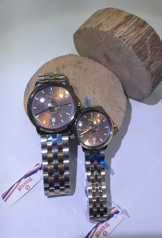 ساعت مچی ست سویستون مدل SV-7517Gموتور ژاپن رنگ ثابت ضد آب